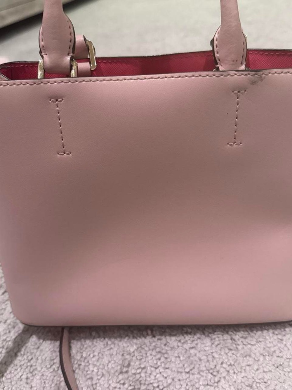 Michael Kors Pink and Gold Striped Shoulder Bag - Picture 9 of 9